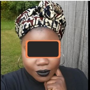 HEAD WRAP-BROWN/BEIGE/DARK NAVY